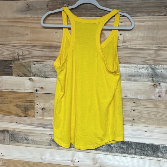 J. Crew Size S Yellow Razor Back Tank Top With Cute Little Pocket And Raw Hem - Picture 9 of 9